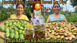 Local Mango🥭Ka Acchar Banaya|| Humare Baby Ka Gender Reveal Kar Diya👶|| Local Style Mango Acchar