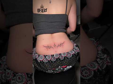សាក់រូបប្រភេទ Fine Line Tribal✒️ ស្នាដៃថ្មីៗពី Mkot Tattoo#tattoofemale #ជាងសាក់ស្រី #mkottattoo