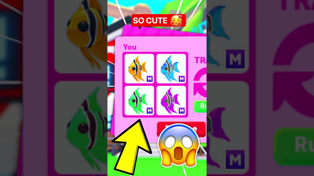 TRADING MEGA 🐠 ANGELFISH !! IN ADOPT ME ROBLOX #shorts