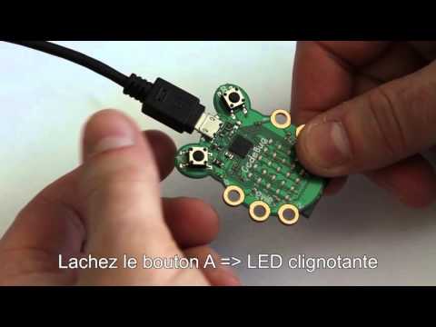 Chargement d'un programme dans la carte Codebug