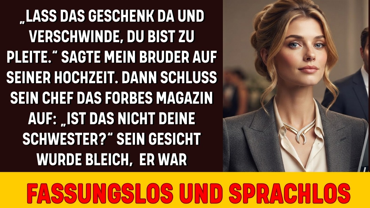„Du wirst nie etwas aus dir machen.“ Diese Worte meines Bruders Nathan hallten durch den Festsaal, während seine Hochzeitsgesellschaft lachte. Ich stand am Rand, im dunklen Kleid, und spürte, wie...