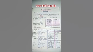 CCC Full Information A to Z | Syllabus, Exam pattern etc. #shorts #viralvideo #trending