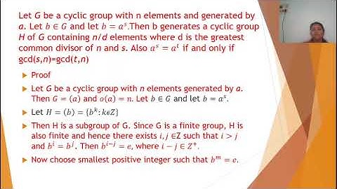 Subgroups of finite Cyclic Group