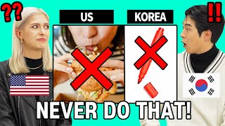 Korean & American Talk About Things You Should NOT Do in Korea and US!!!