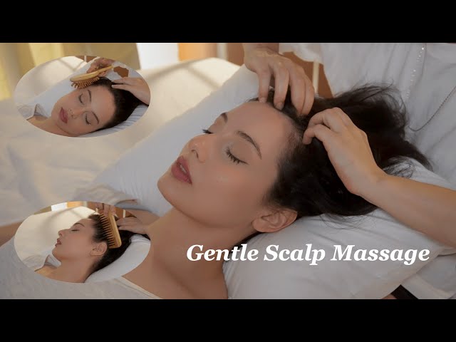 ASMR SCALP MASSAGE FOR INSTANT SLEEP | scratching, parting, brushing, pulling - no talking