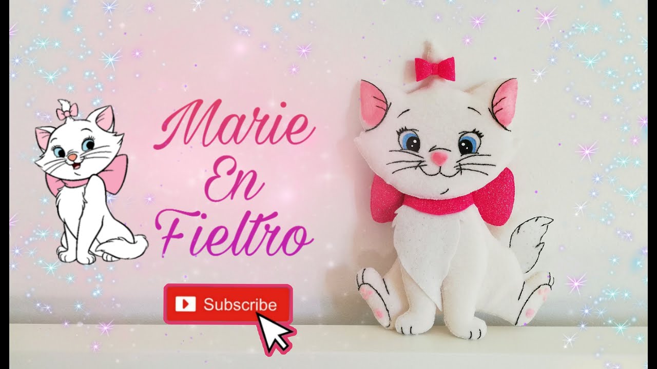 Marie en fieltro paso a paso 😊💟♥️