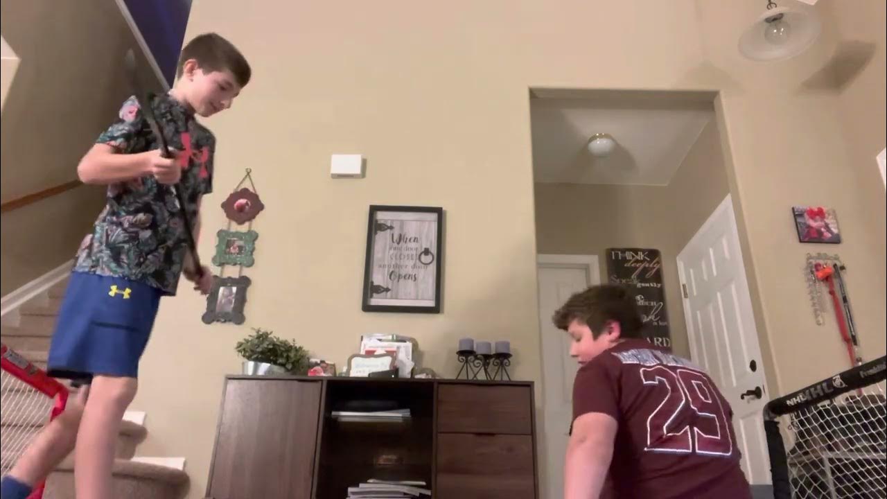 Islanders vs flames knee hockey Stanley cup game 1 YouTube