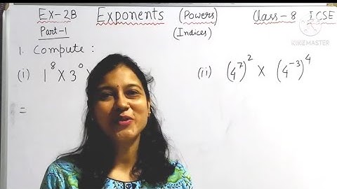Exponents Class 8 ICSE Ex 2B Q 1 Powers and Radical Selina  Easy Way #exponents#formula#tricks