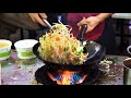 Chinese Street Food -Food Stall Egg Fried Rice，Hand-Pulled Noodles with Beef