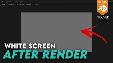 How to Fix Blender White Screen After the Render Completely!