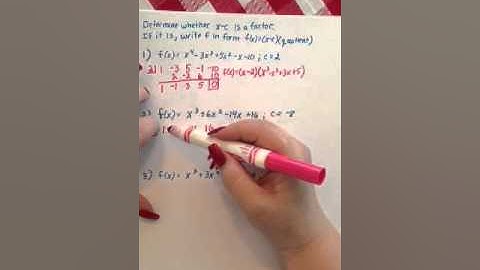 Determine if x-c is a factor