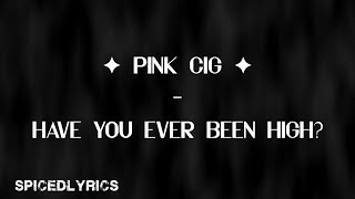 ✦ pink cig ✦ - Have You Ever Been High? (Lyrics)