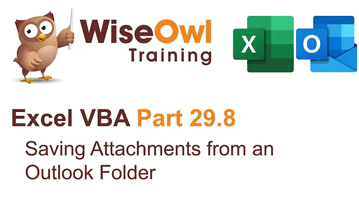 Excel VBA Introduction Part 29.8 - Saving Attachments from an Outlook Folder