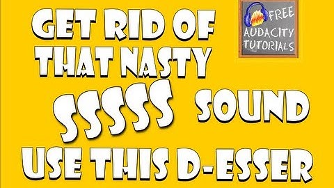 Audacity D-esser plugin effect - using digital spitfish plugin - get rid of harsh S sounds