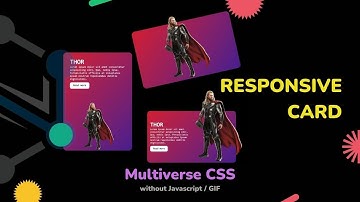 Tutorial : Responsive Card // Multiverse CSS without Javascript, GIF // SUNNY