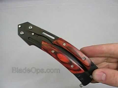 Butterfly Knife Balisong Rosewood Wood Handle