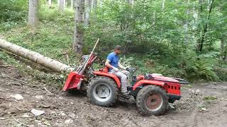 carraro tigrone con verricello krpan 3,5 log splitter  Forstanhänger