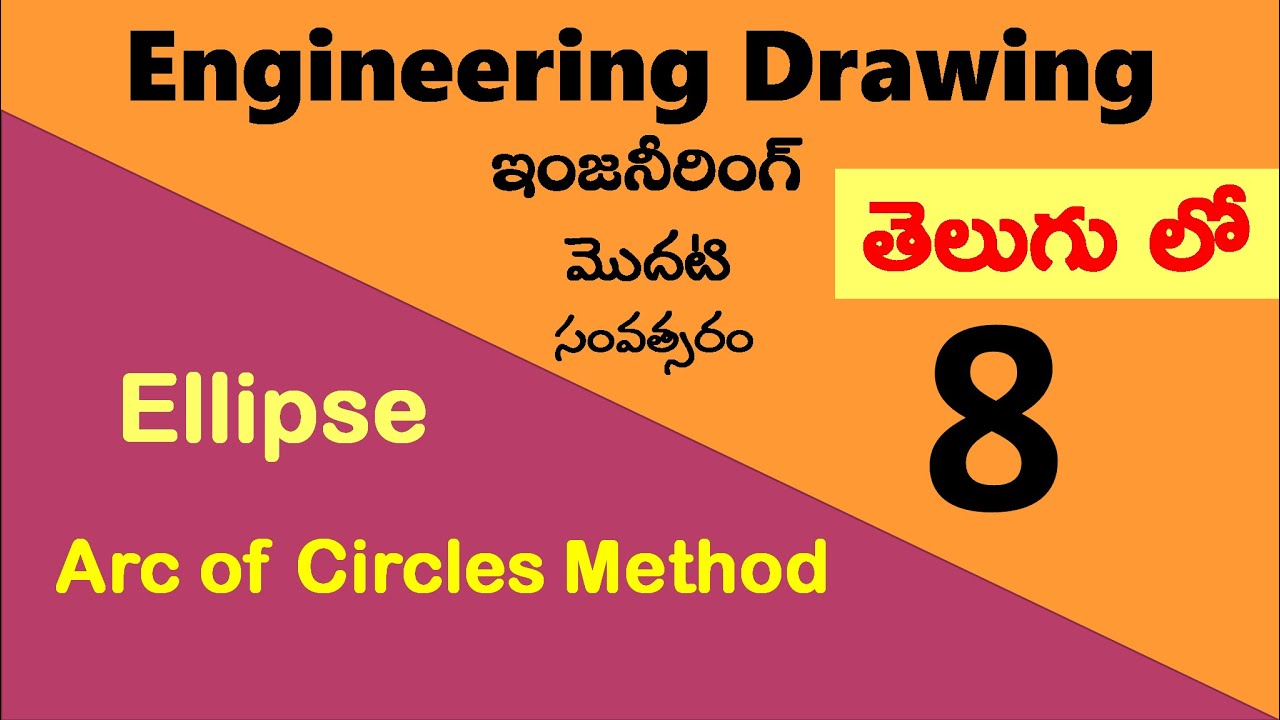 Construction of #Ellipse by Arcs of Circles Method | Telugu - # ...