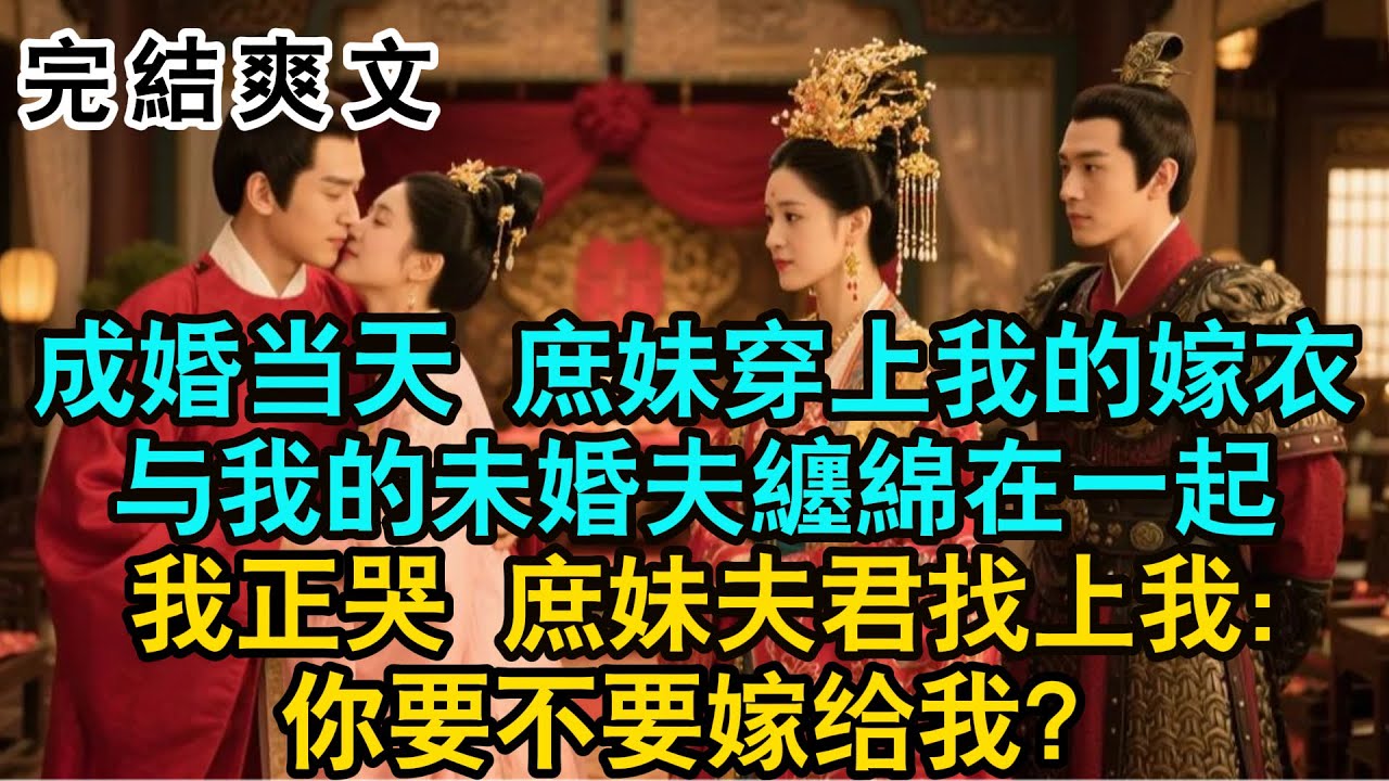 【一口氣看完】成婚当天庶妹穿上我的嫁衣，与我的夫君纏綿在一起。正伤心时庶妹未婚夫找上我：你要不要嫁给我？#古風 #小説 #愛情 #古言 #綠茶 #打臉 #逆襲 #追妻火葬場 #爽文 #甜寵 #完結