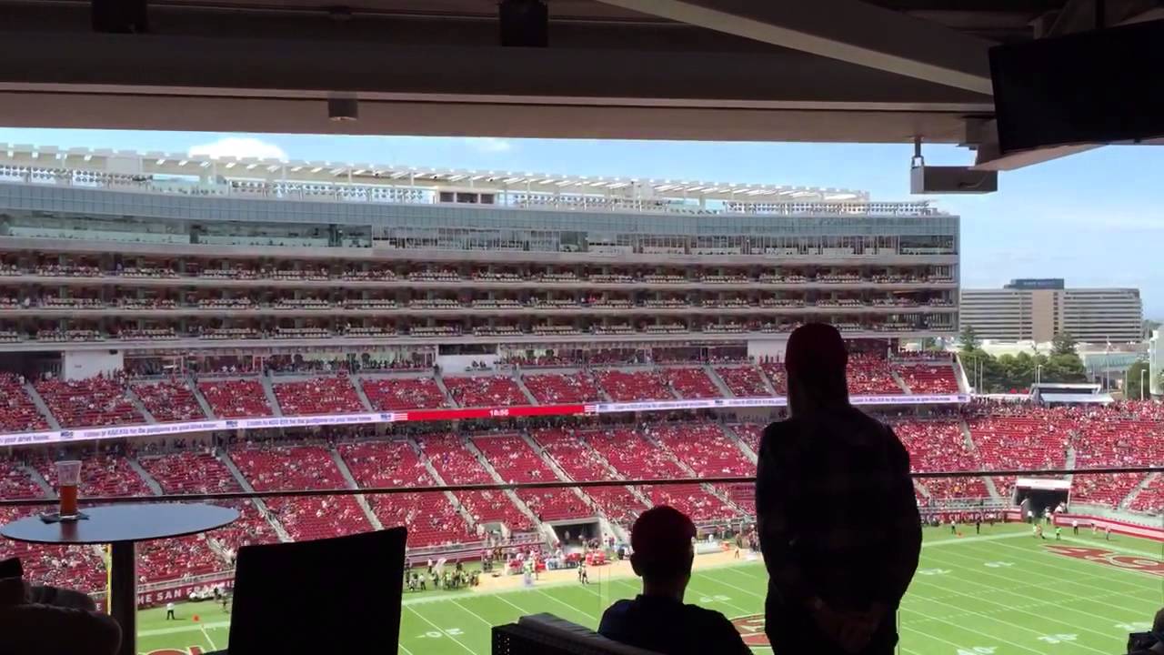 Levi's stadium suite for Eagles game - YouTube