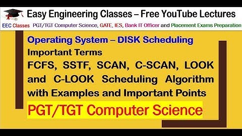 Operating System – DISK Scheduling - PGT/TGT Computer Science Exam Preparation