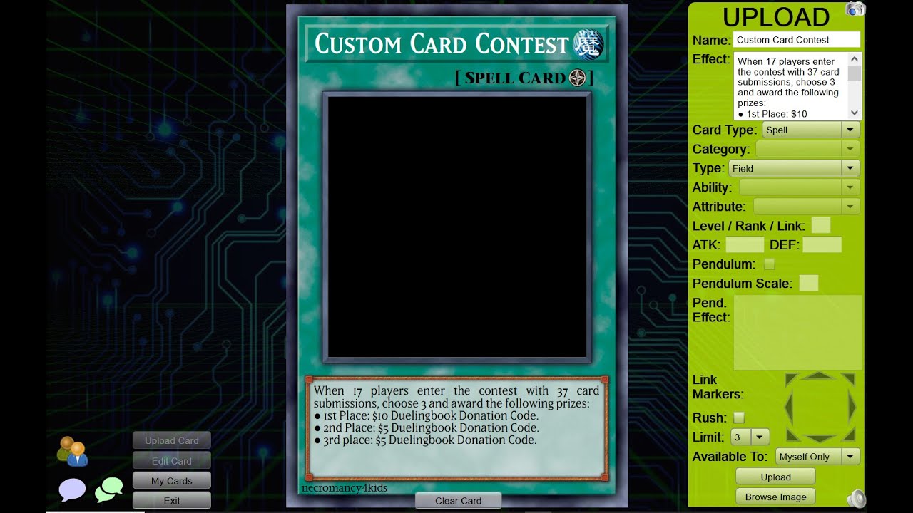 yugioh create a card contest Amazon.com: YU-GI-OH! - Chocolate Magician Girl (MVP1-ENG52) - The Dark  Side of Dimensions Movie Pack Gold Edition - 1st Edition main image 0