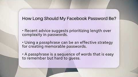 How Long Should My Facebook Password Be? - Everyday-Networking