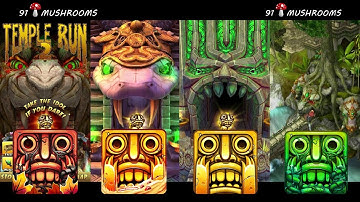 Temple Run 2 Jungle Fall Vs Blazing Sands Vs Sky Summit Vs Lost Jungle - Endless Run Gameplay