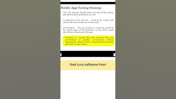 Mobile App Testing Strategies || Emulators in Mobile App Testing || Mobile App Testing Shorts