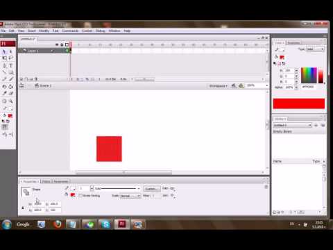 Създаване на проста анимация в Adobe FlashCS3.wmv