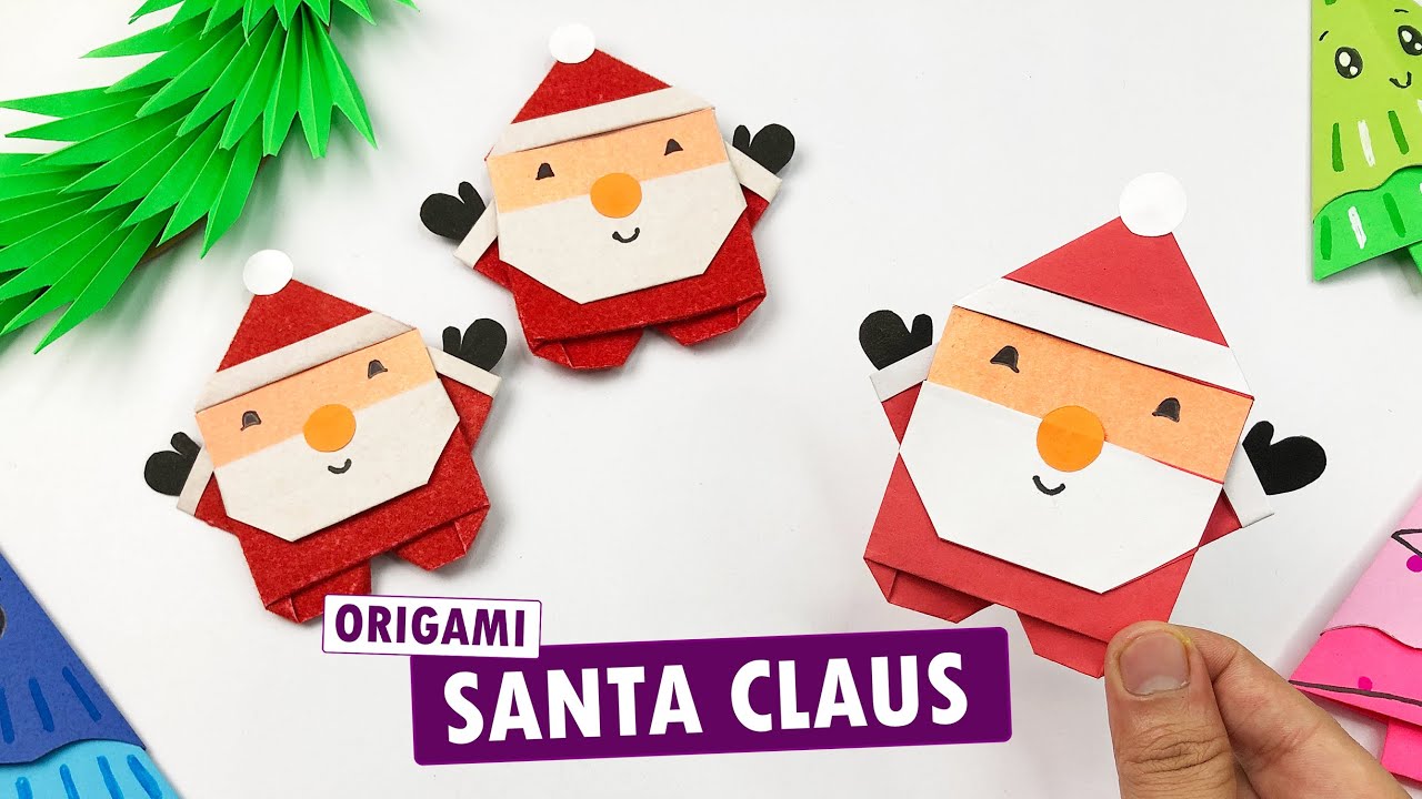 How to Make an Origami Santa Claus | Step-by-Step Christmas Craft ...