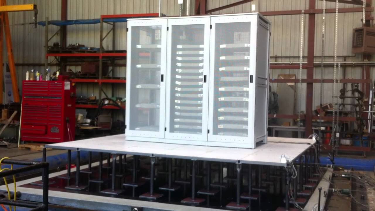 Raised Access Floor Earthquake Test - YouTube