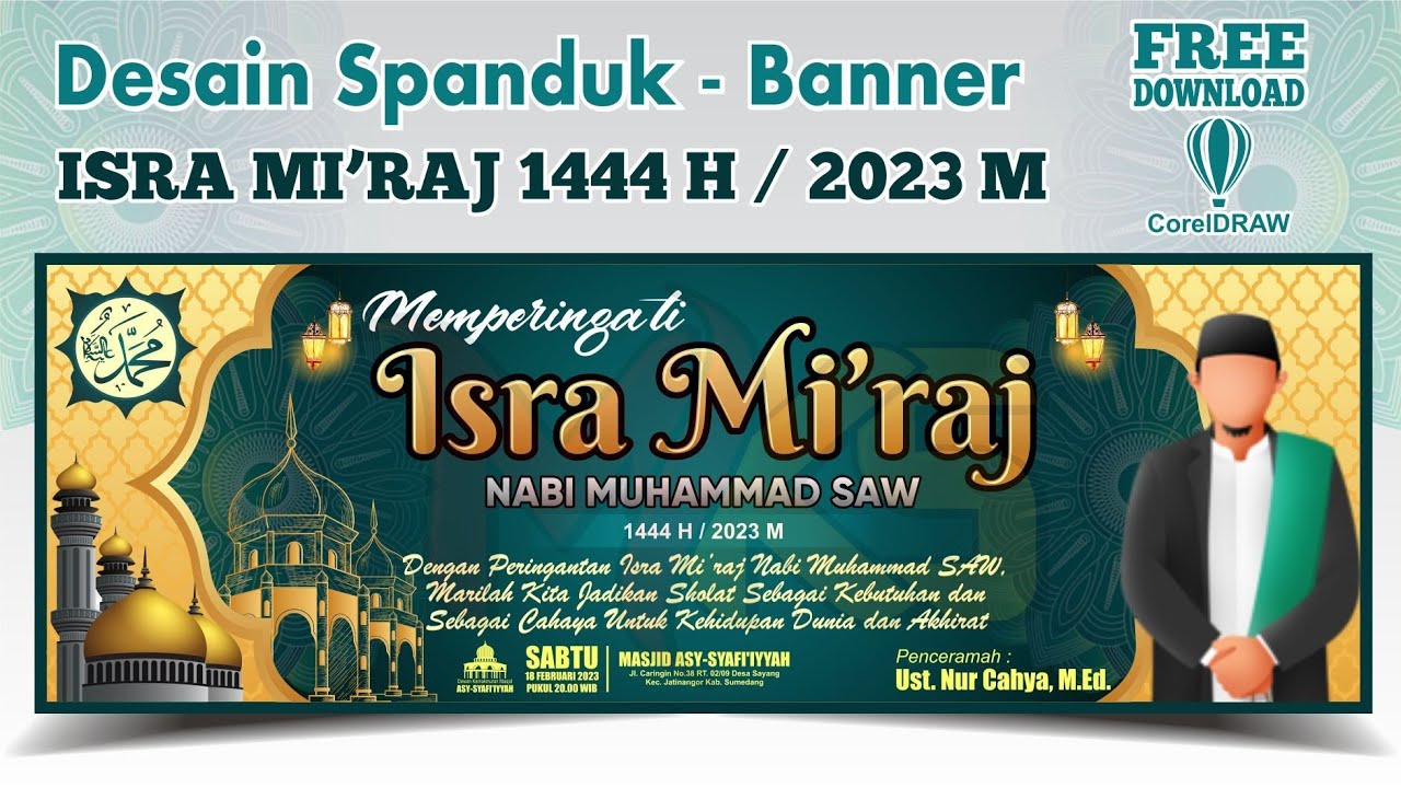 Desain Spanduk Isra Mi Raj H M Youtube