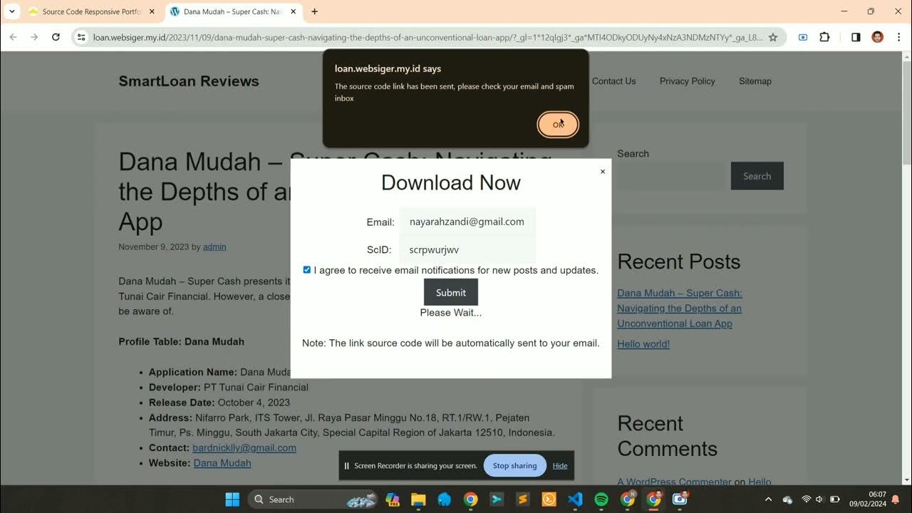 Step-by-Step Guide: How to Download Source Code on Websiger.my.id - YouTube