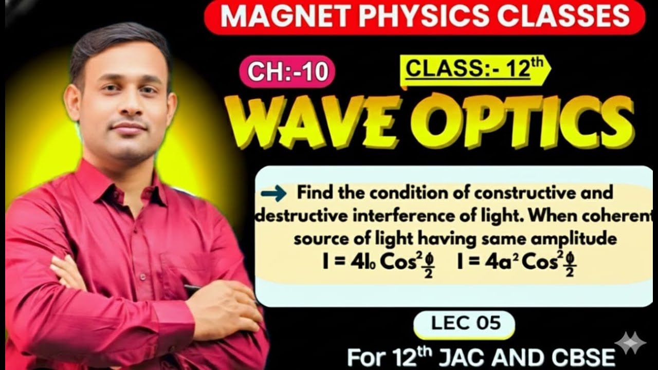 12th ll L05 ll constructive and destructive ll Wave Optics ll By. Dileep sir