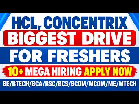 HCL, Concentrix, ZS Multiple Off Campus Drive For Freshers | 10+ Mega Hiring Apply Now