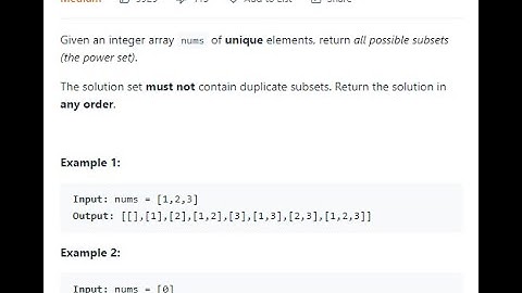 SUBSETS | BIT MANIPULATION | LEETCODE | TAMIL