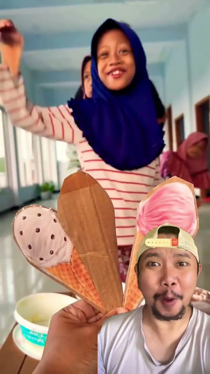 ES KRIM KARDUS RASA COKLAT!!!?? #icecream #escream #funny #eskrim