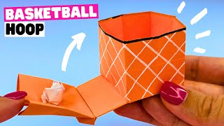 EASY origami basketball hoop paper toy DIY