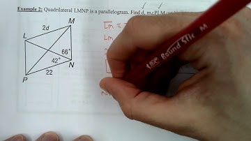 Geometry Honors - Unit 7 Lesson 2 - Parallelograms