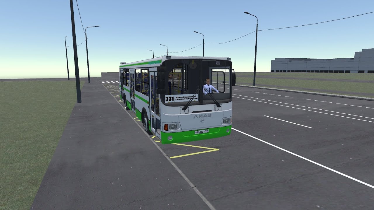 Proton bus simulator поездка на ЛиАЗе 5293 по Колпинским улицам