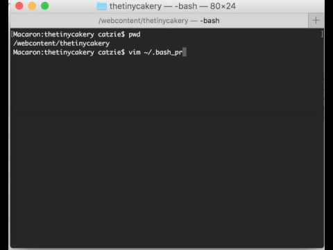 Create an alias for a command in Mac OS