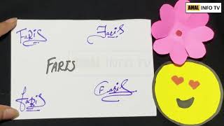 Faris Name Signature - Handwritten Signature Style For Faris Name