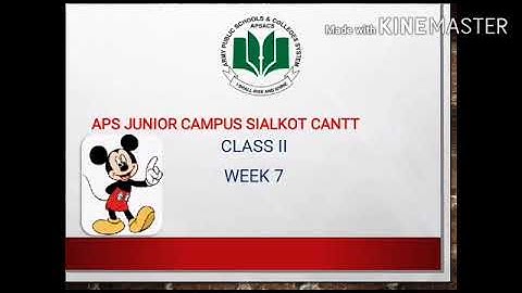 Week 7 - Mathematics Class 2