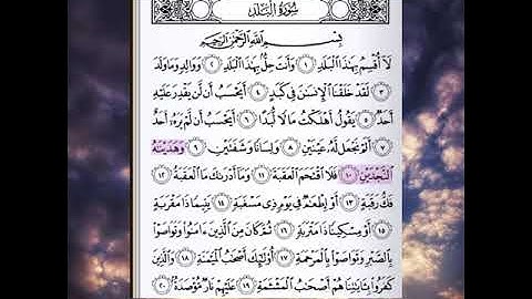 سورة البلد بصوت الشيخ أكرم العلقمي