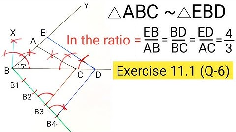 How to construct similar triangle | Exercise 11.1 10th class question number 6 | construction 10th
