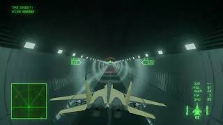 doing a tunnel run with the mig-29 in ace combat 7