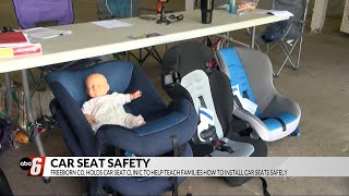 Freeborn County holds car seat clinic to help teach families how to install car seats safely