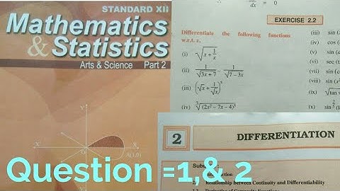 Exercise 2.2,Differentiation, 12th maths2,HSC,Derivative of Composite function or chain rule