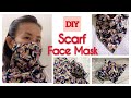 Scarf Face Mask | DIY Face Mask at Home | with Filter Pocket | วิธีทำหน้ากากอนามัย ผ้าพันคอ แบบเกร๋ๆ